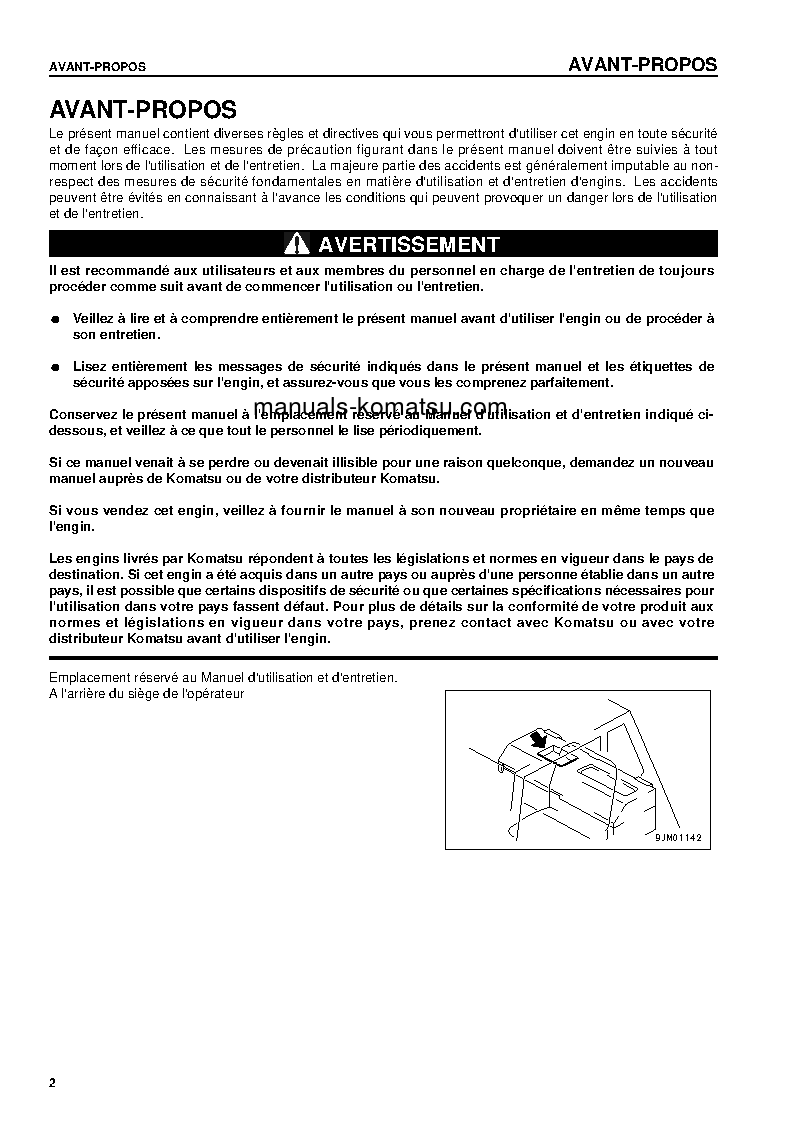Protected: HD405-6(JPN) S/N 2029-UP Operation manual (French)