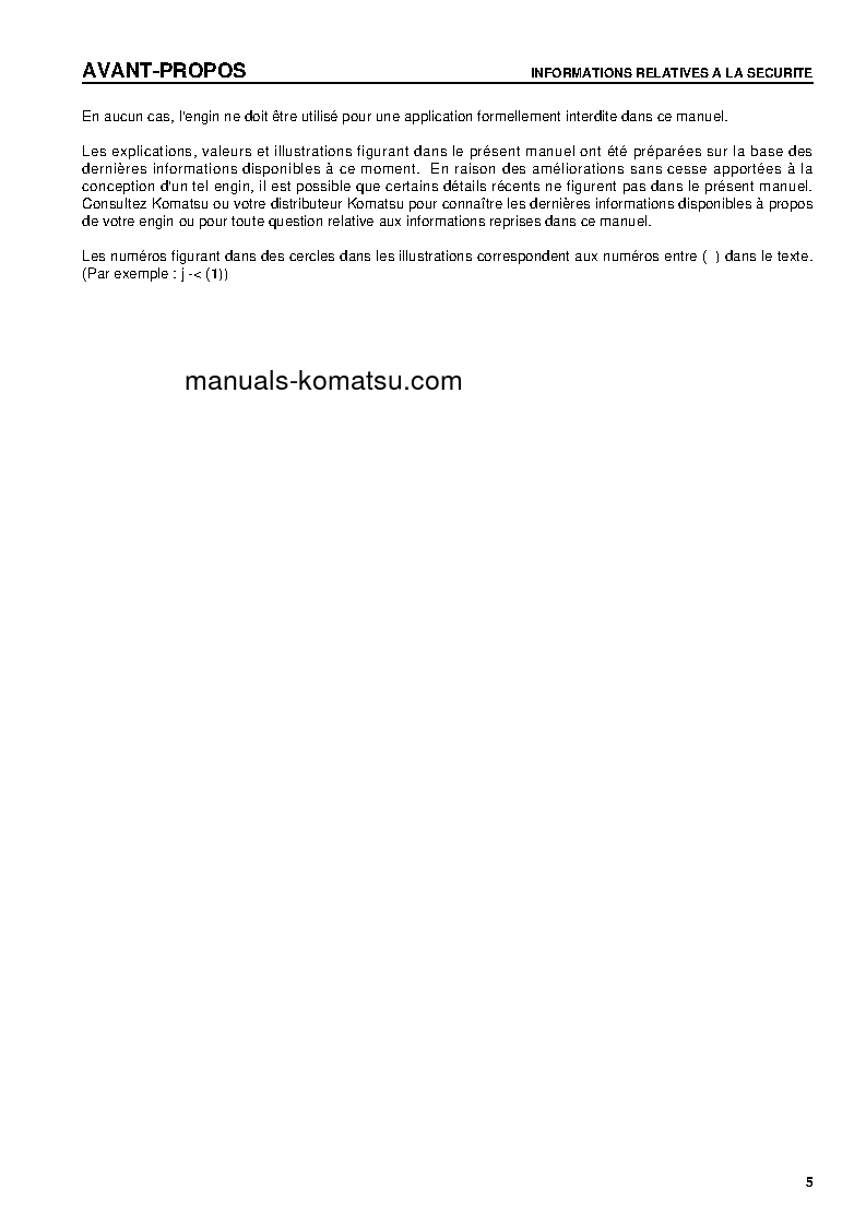 Protected: HD405-6(JPN) S/N 2029-UP Operation manual (French)