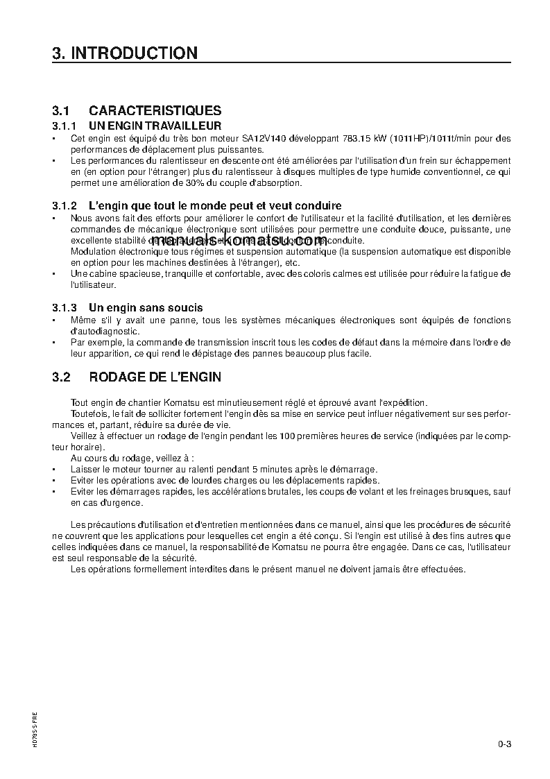 Protected: HD785-5(JPN) S/N 4084-UP Operation manual (French)