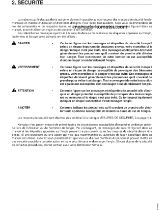 WA420-3(JPN) S/N 50001-UP Operation manual (French)