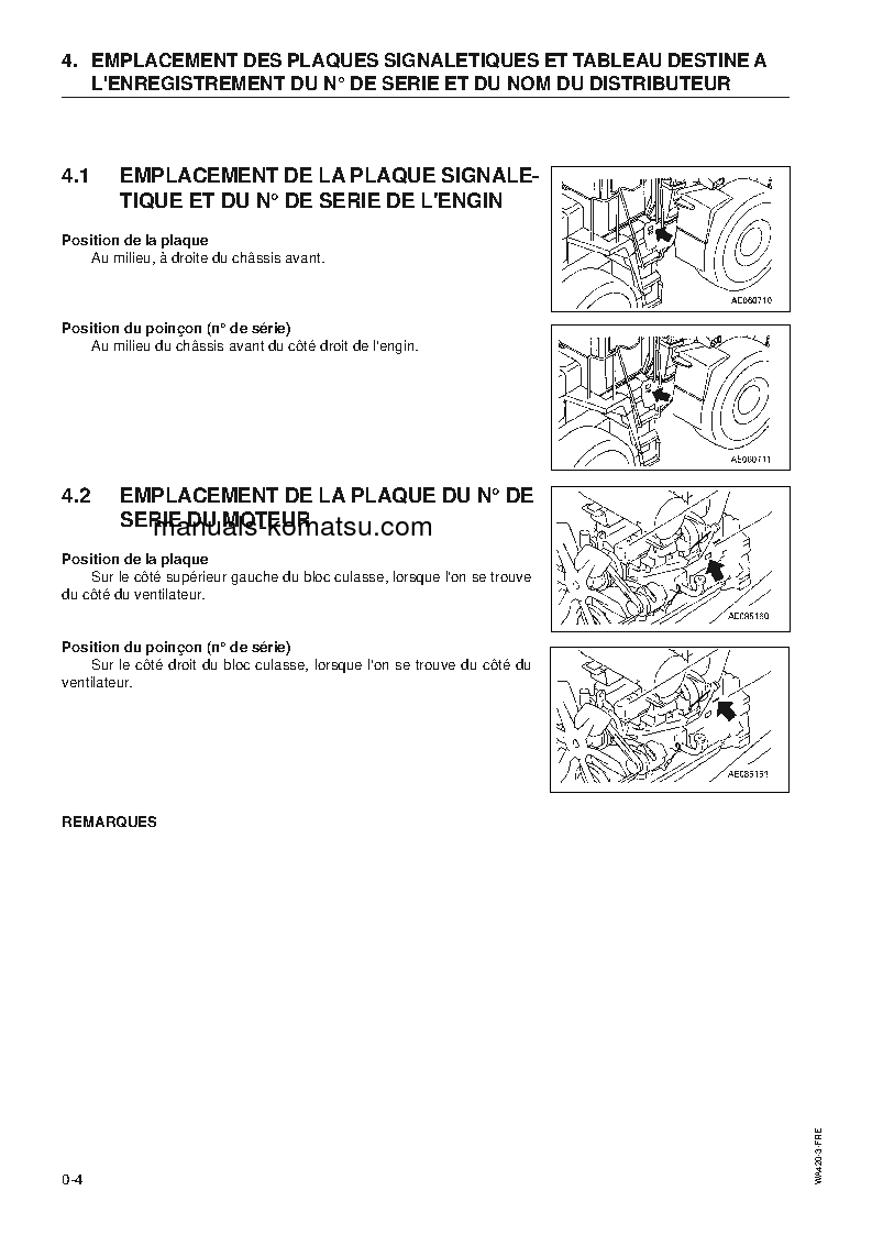 Protected: WA420-3(JPN) S/N 50001-UP Operation manual (French)