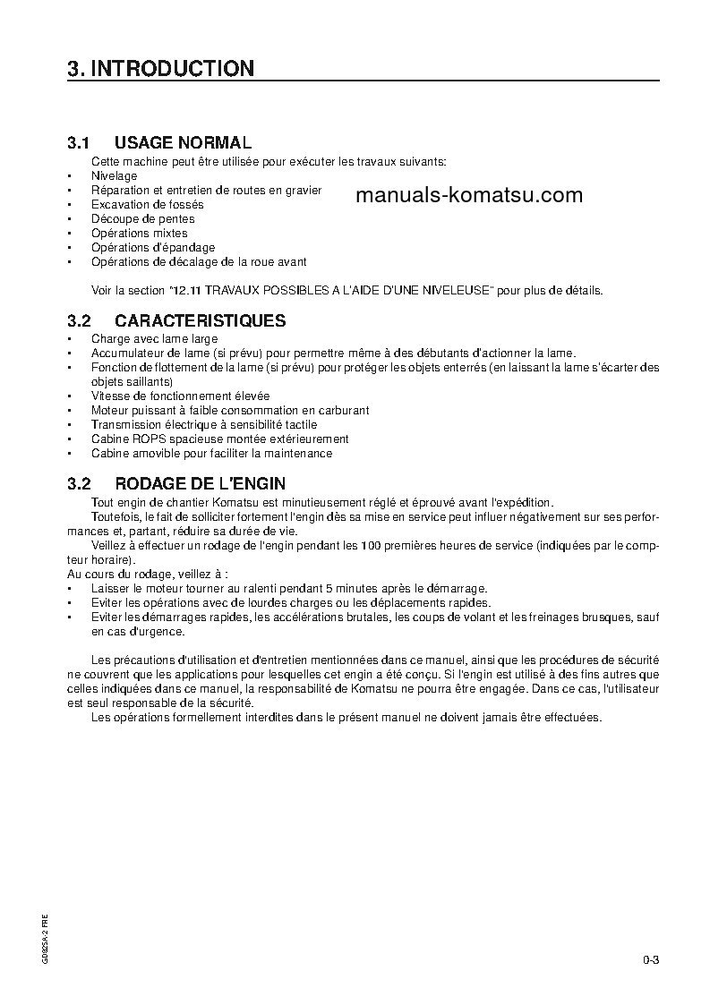 Protected: GD825A-2(USA) S/N 12051-UP Operation manual (French)