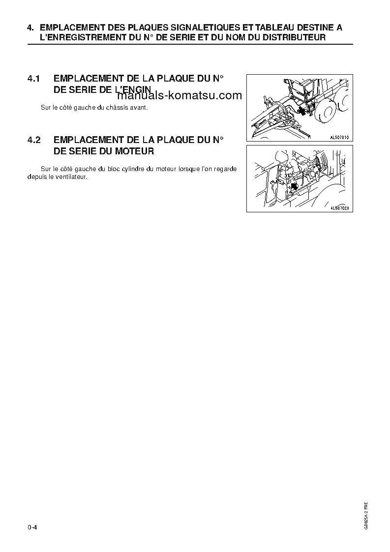 Protected: GD825A-2(USA) S/N 12051-UP Operation manual (French)