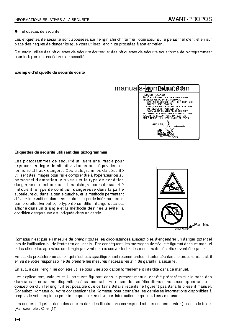Protected: HD605-7(JPN) S/N 7001-UP Operation manual (French)
