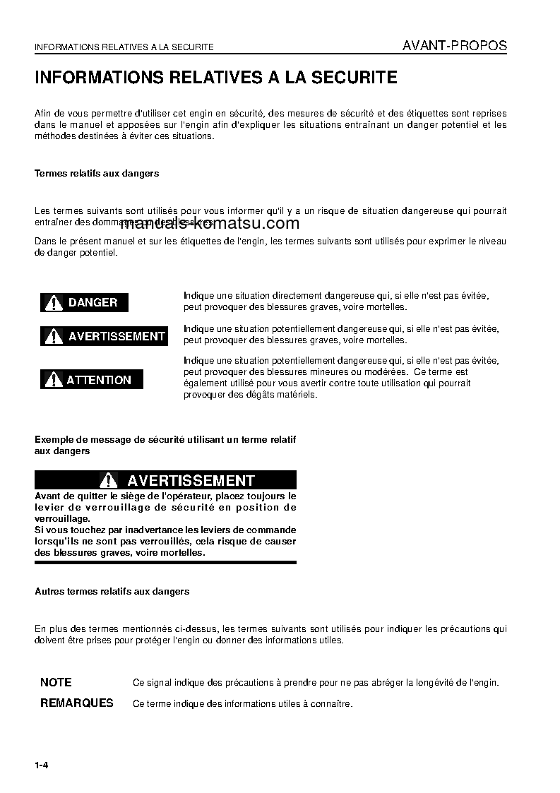 Protected: D155AX-5(JPN) S/N 76001-76243 Operation manual (French)