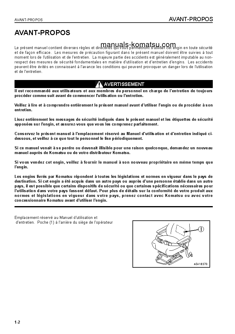 Protected: WD600-3(JPN) S/N 50001-UP Operation manual (French)