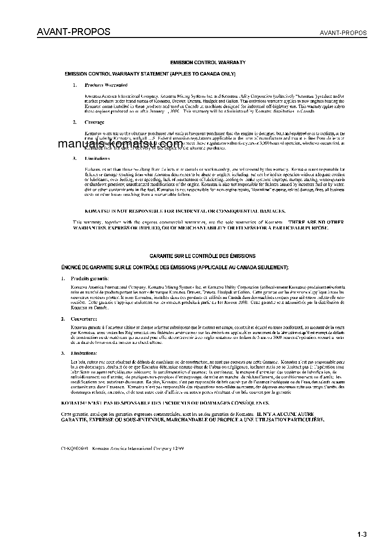 Protected: WD600-3(JPN) S/N 50001-UP Operation manual (French)