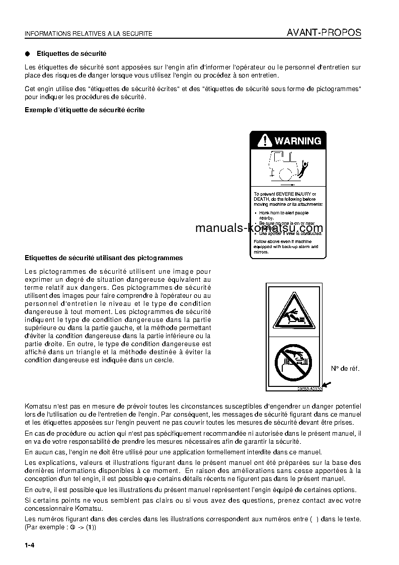 Protected: WA600-6(JPN) S/N 60001-60360 Operation manual (French)