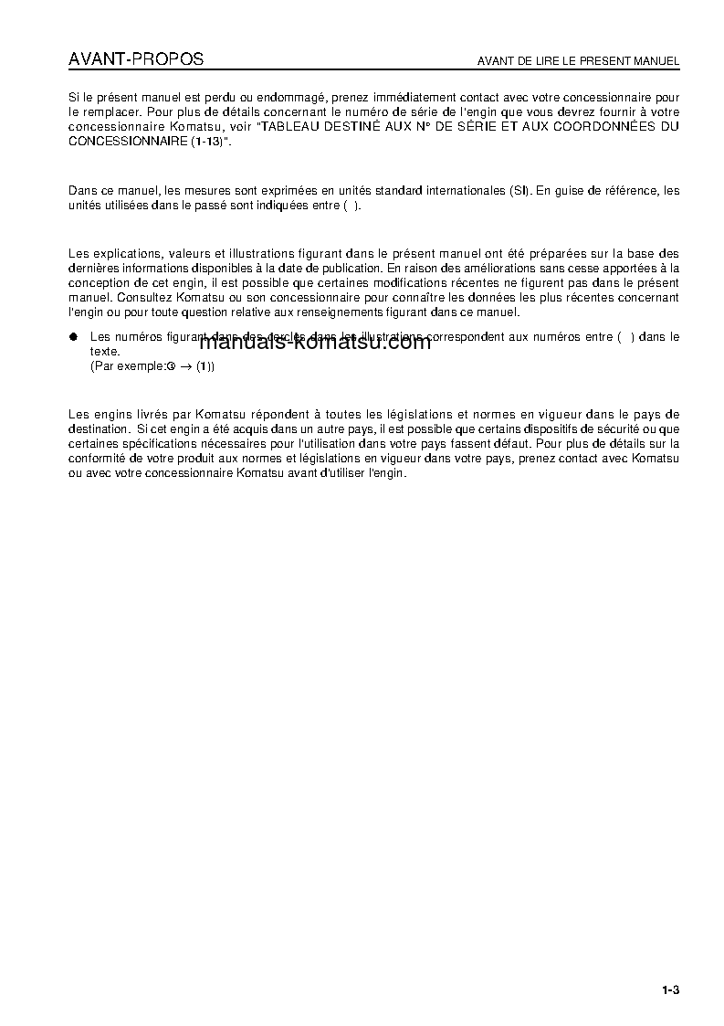 Protected: D85EX-15(JPN)-E0, FOR EU S/N 11001-11473 Operation manual (French)