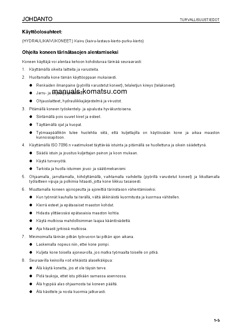 Protected: PC2000-8(JPN) S/N 20223-UP Operation manual (Finnish)