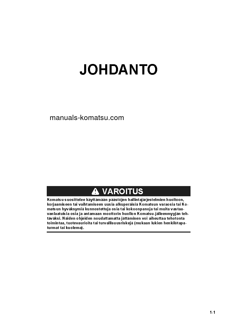 Protected: HM300-5(JPN) S/N 10001-UP Operation manual (Finnish)