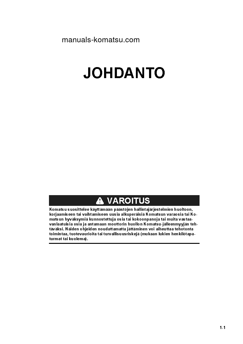 Protected: HM400-5(JPN) S/N 10001-UP Operation manual (Finnish)