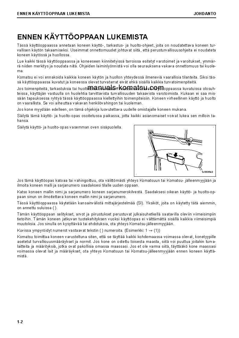 Protected: HM400-5(JPN) S/N 10001-UP Operation manual (Finnish)