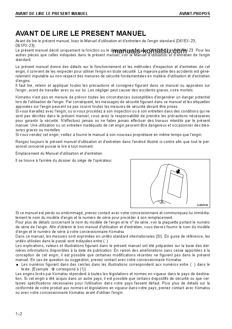 Protected: D61PXI-23(JPN) S/N 30324-UP Operation manual (French)