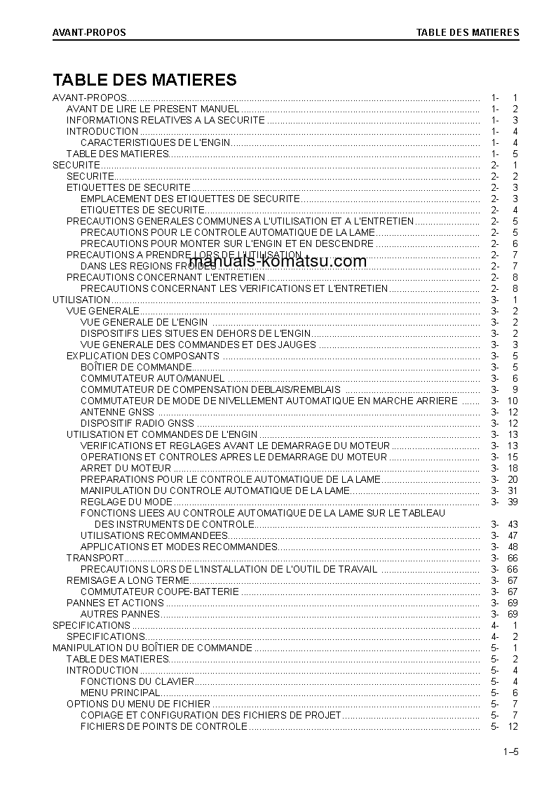Protected: D61PXI-23(JPN) S/N 30324-UP Operation manual (French)
