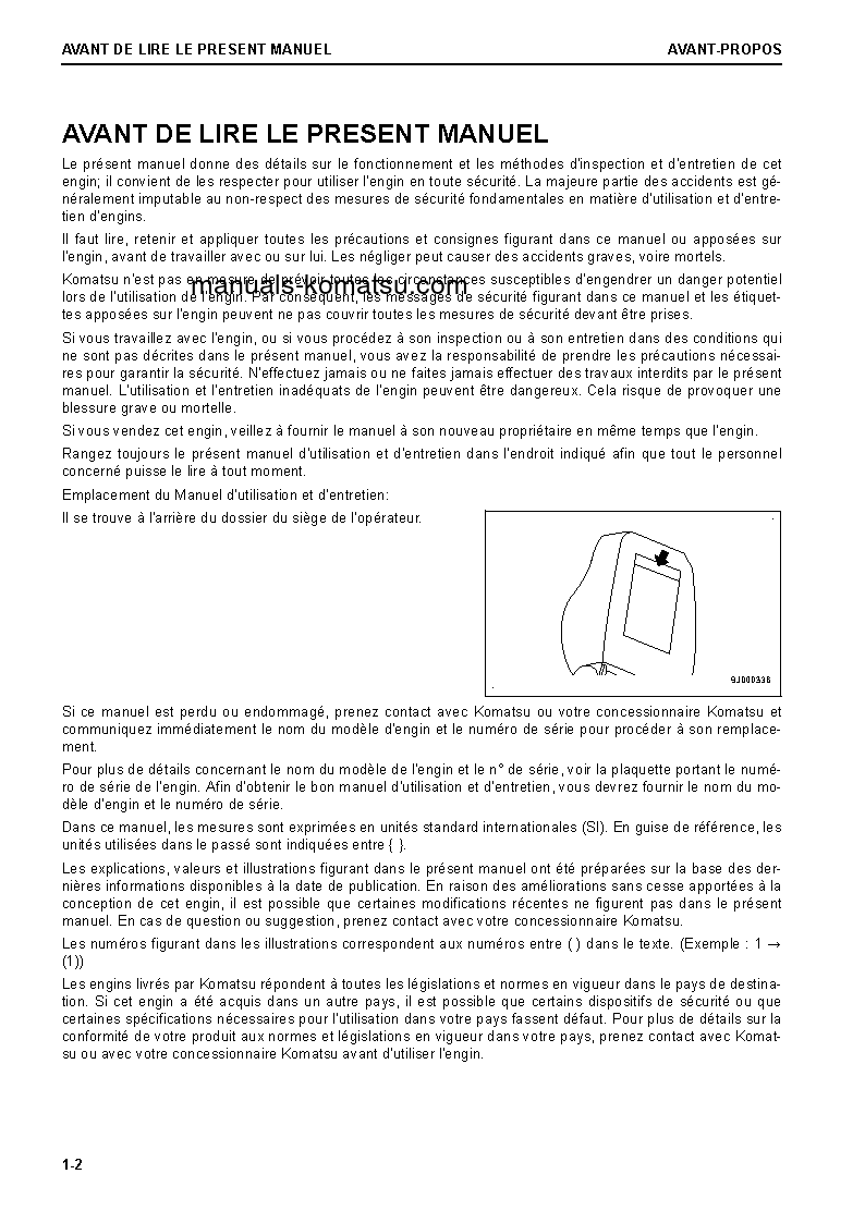 Protected: D85EX-18(JPN) S/N 22001-UP Operation manual (French)