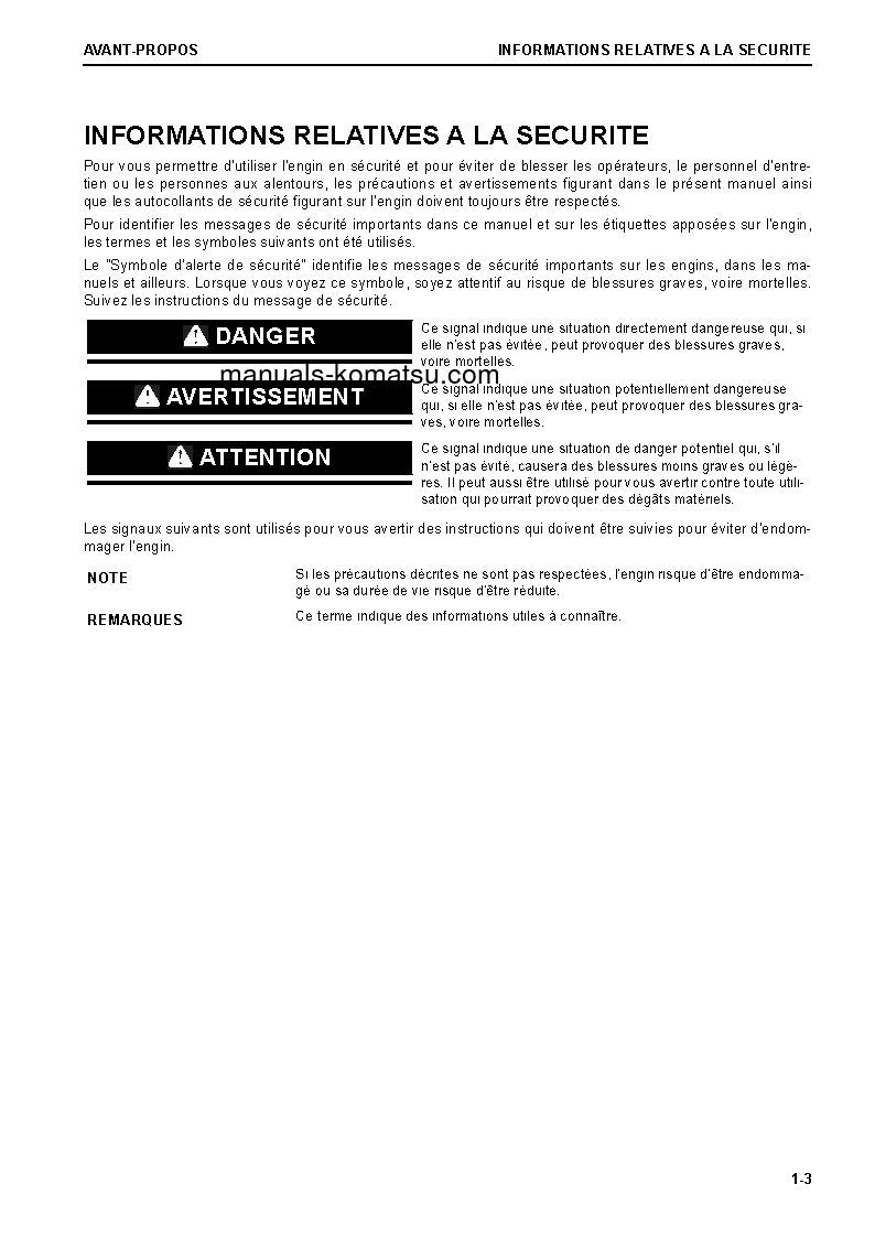 Protected: HM300-5(JPN) S/N 10001-UP Operation manual (French)