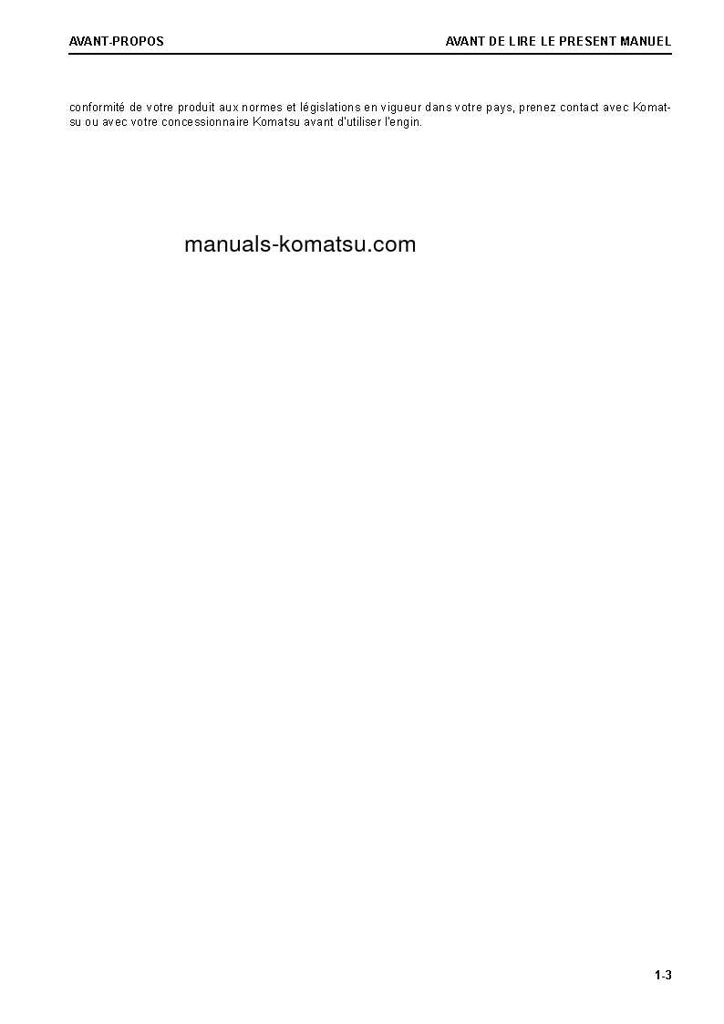 Protected: D65EXI-18(JPN) S/N 90023-UP Operation manual (French)