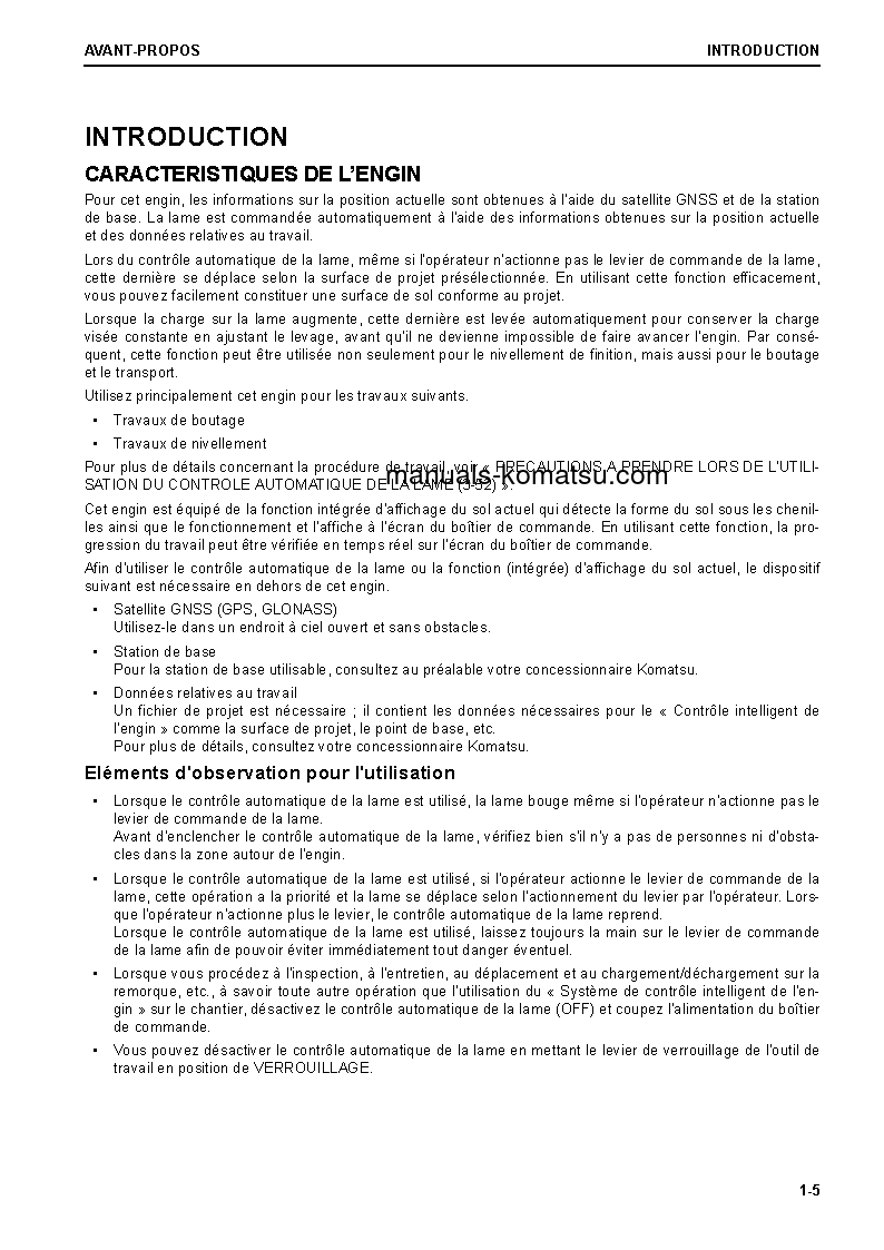 Protected: D65EXI-18(JPN) S/N 90023-UP Operation manual (French)