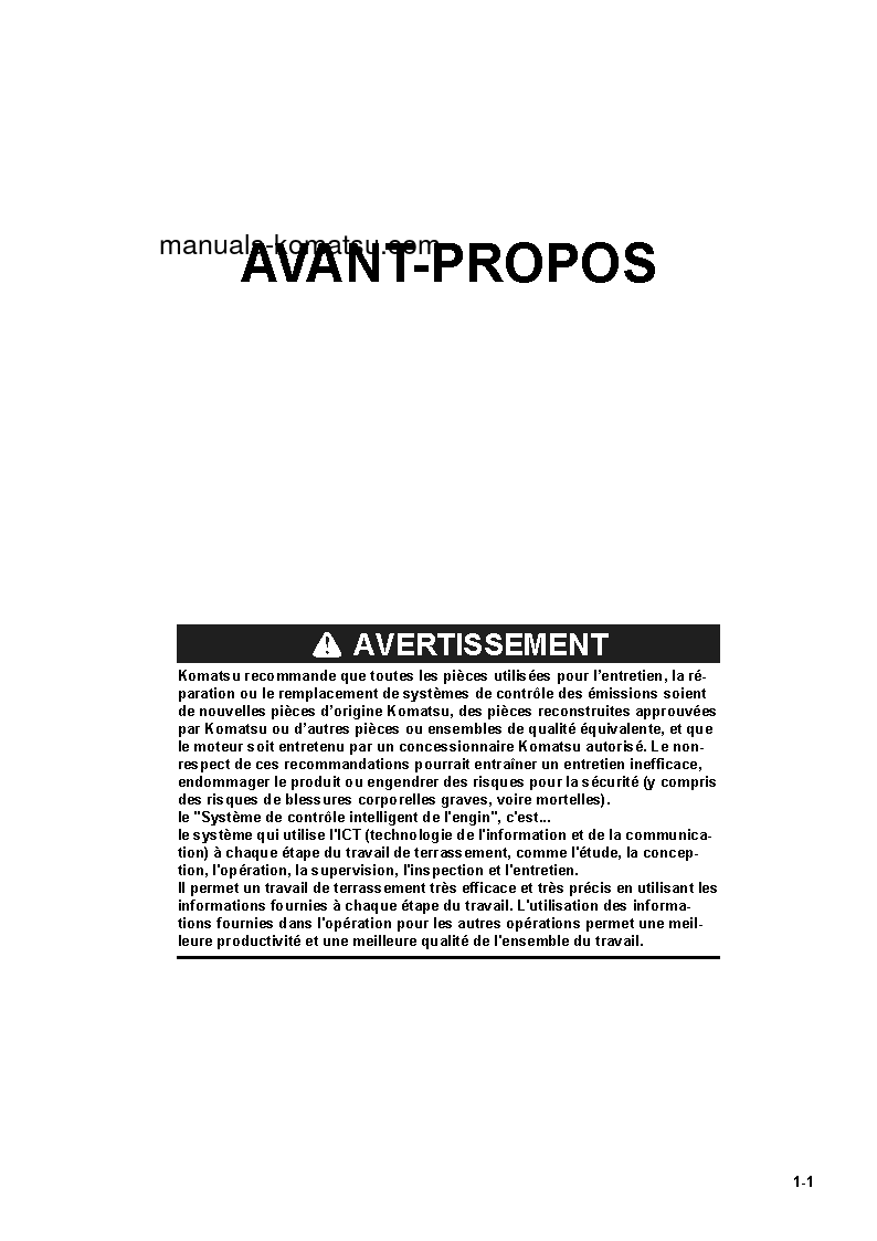 Protected: D61PXI-24(JPN) S/N 40001-UP Operation manual (French)