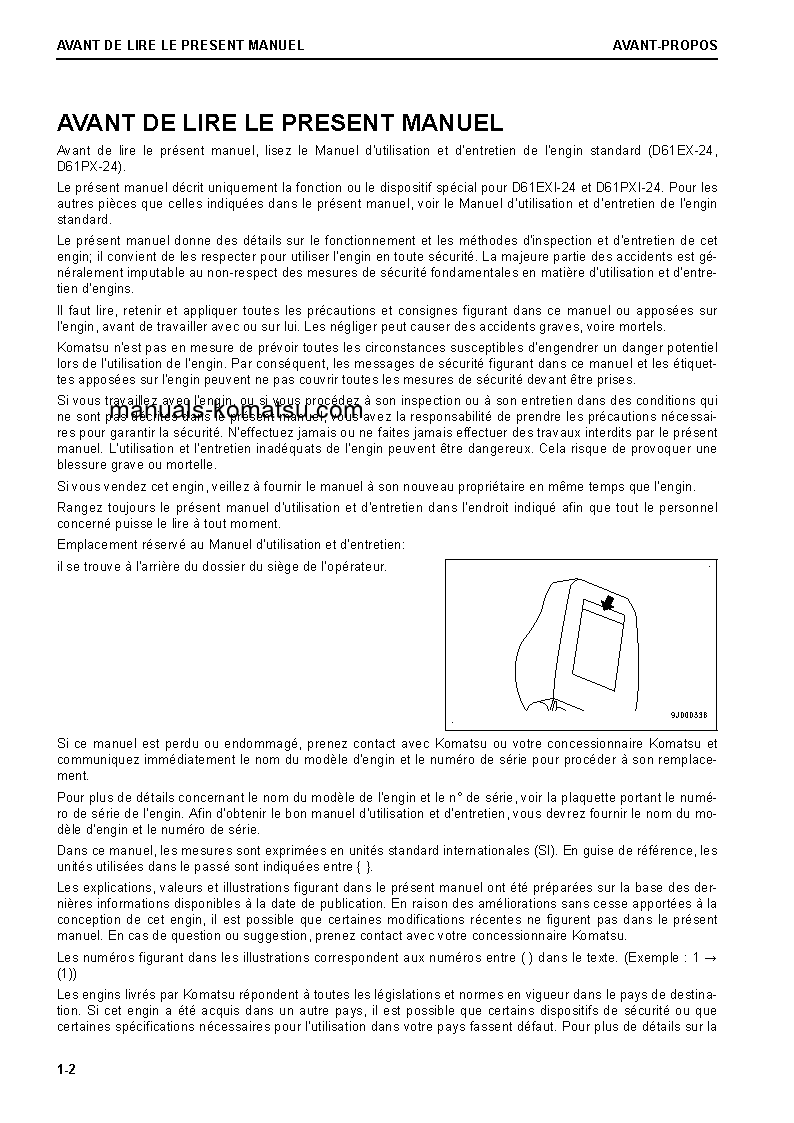 Protected: D61PXI-24(JPN) S/N 40001-UP Operation manual (French)