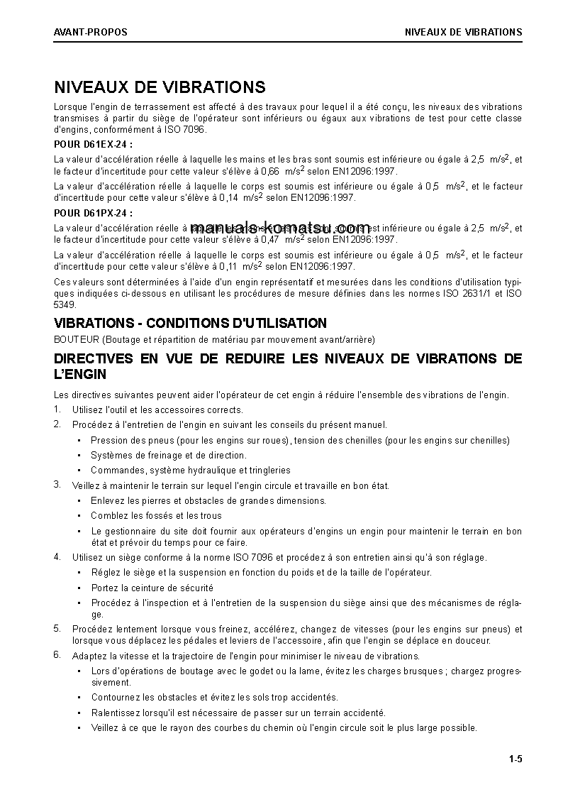 Protected: D61EX-24(JPN) S/N 40001-UP Operation manual (French)