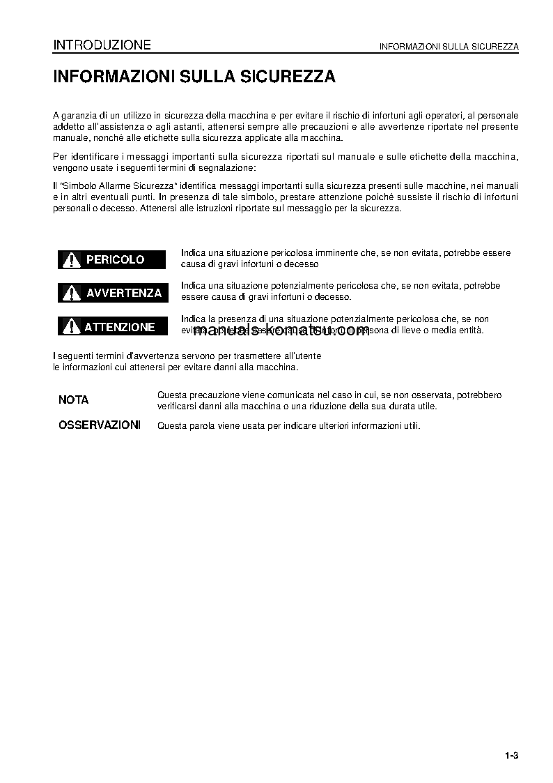 Protected: D65EX-17(JPN) S/N 1001-UP Operation manual (Italian)