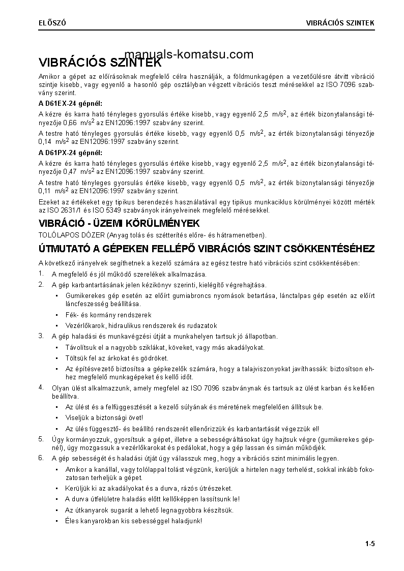 Protected: D61EX-24(JPN) S/N 40001-UP Operation manual (Hungarian)