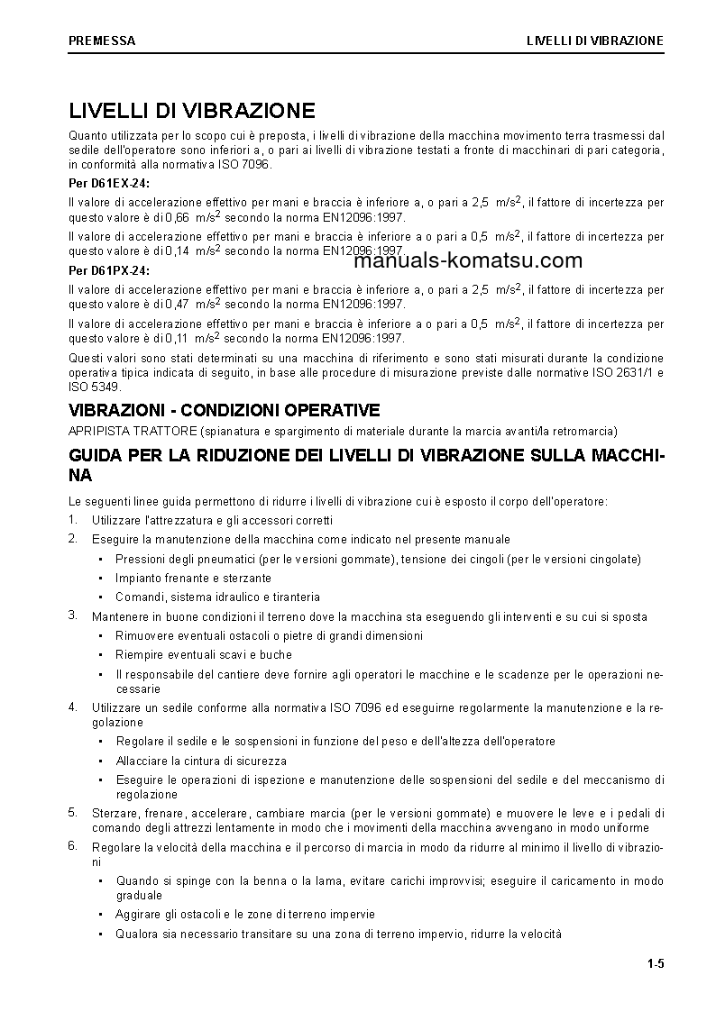 Protected: D61EX-24(JPN) S/N 40001-UP Operation manual (Italian)