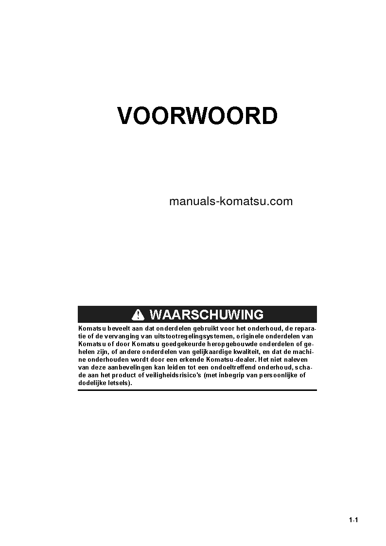 Protected: D65EX-18(JPN) S/N 90001-UP Operation manual (Dutch)