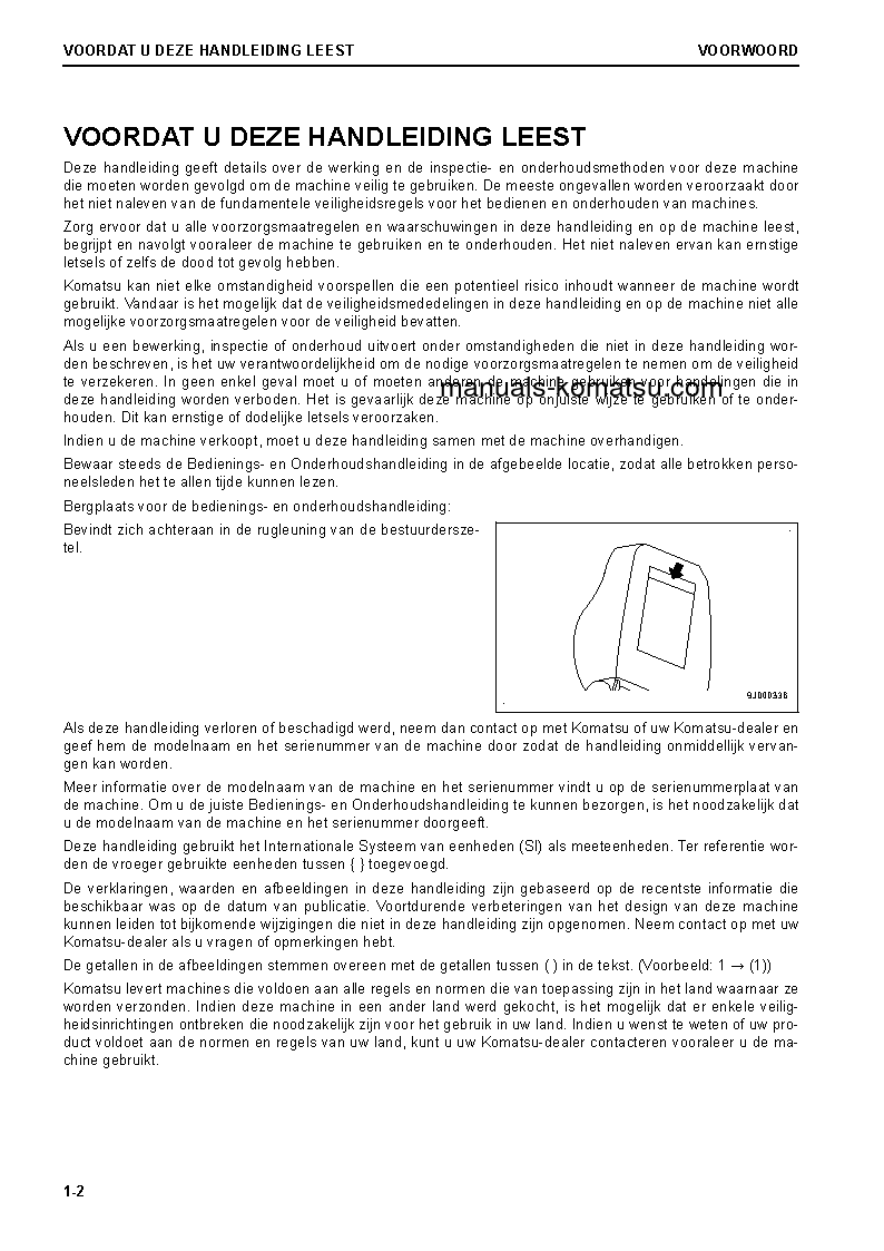 Protected: D65EX-18(JPN) S/N 90001-UP Operation manual (Dutch)