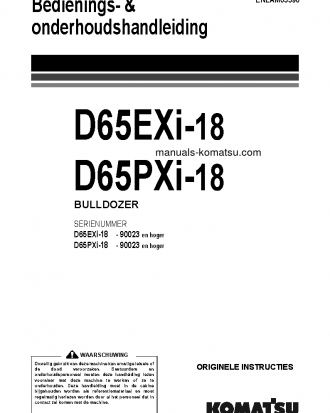 D65EXI-18(JPN) S/N 90023-UP Operation manual (Dutch)