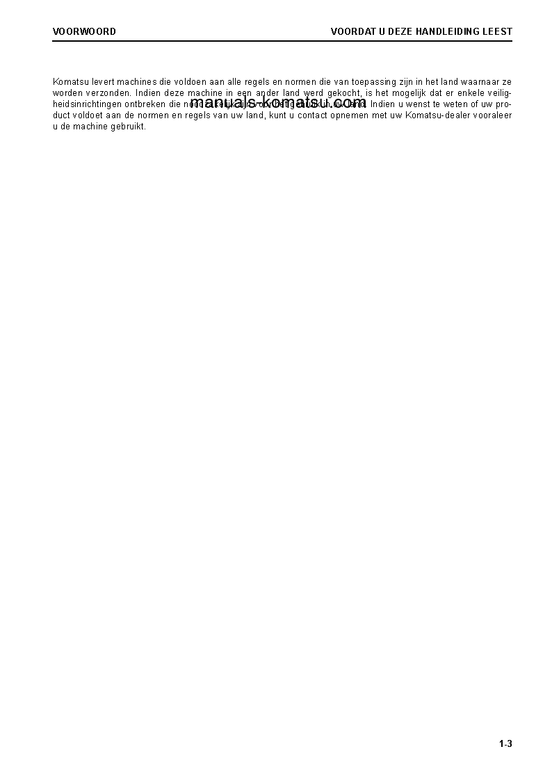 Protected: D65EXI-18(JPN) S/N 90023-UP Operation manual (Dutch)