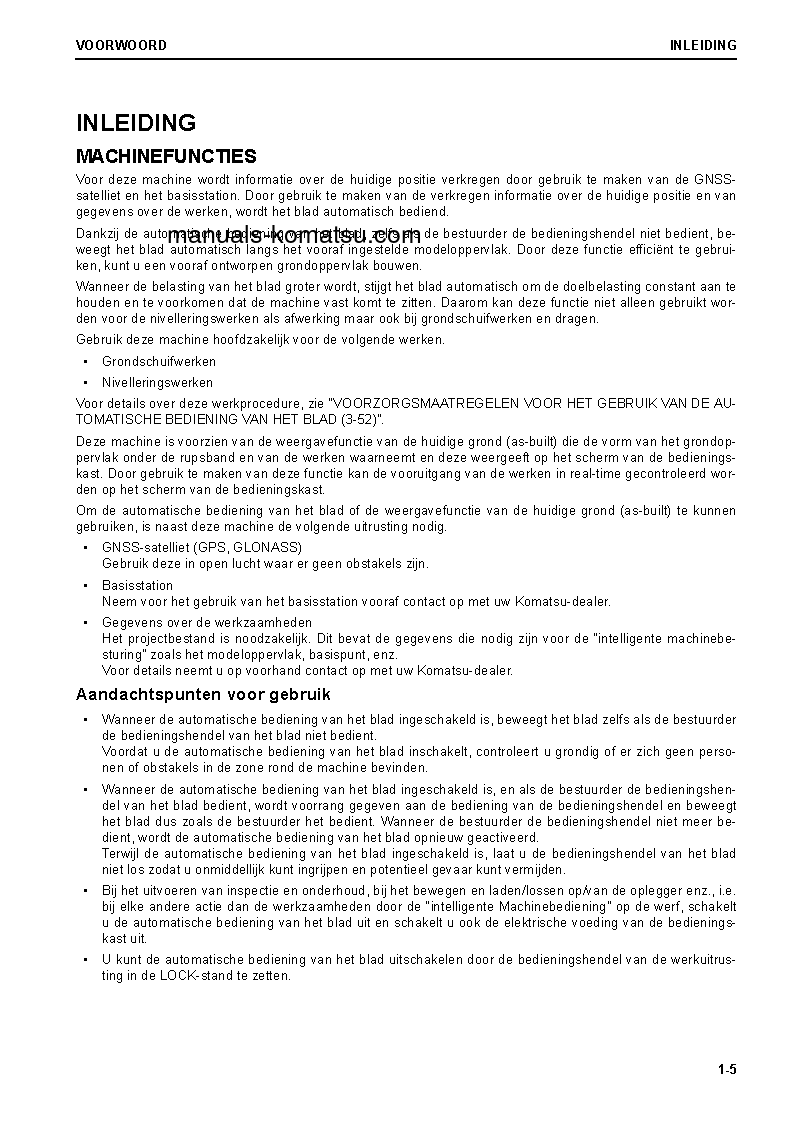 Protected: D65EXI-18(JPN) S/N 90023-UP Operation manual (Dutch)