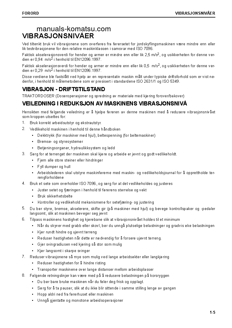 Protected: D65PX-18(JPN) S/N 90001-UP Operation manual (Norwegian)