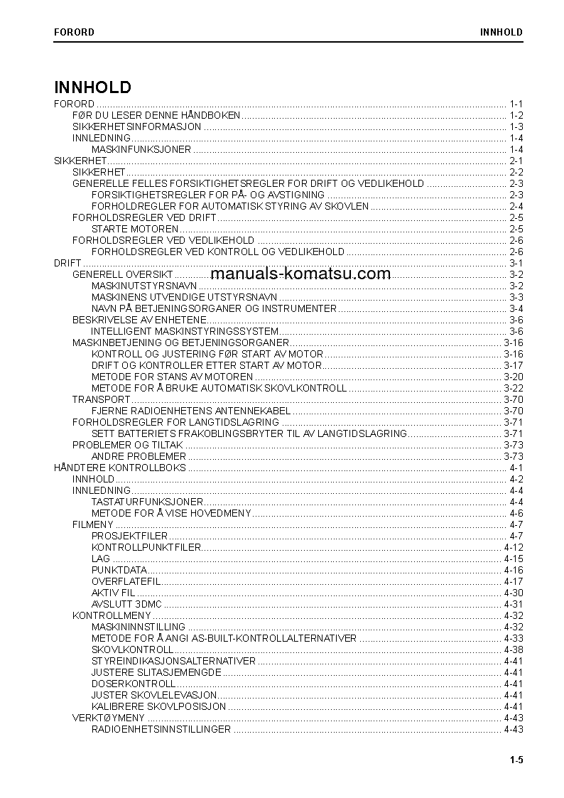 Protected: D65EXI-18(JPN) S/N 90023-UP Operation manual (Norwegian)