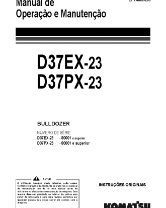 D37EX-23(JPN) S/N 80001-UP Operation manual (Portuguese)