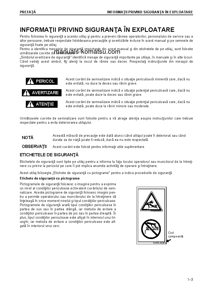 Protected: HM300-3(JPN) S/N 3376-UP Operation manual (Romanian)