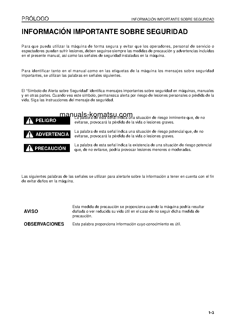 Protected: D85EX-15(JPN)-E0 S/N 11001-UP Operation manual (Spanish)