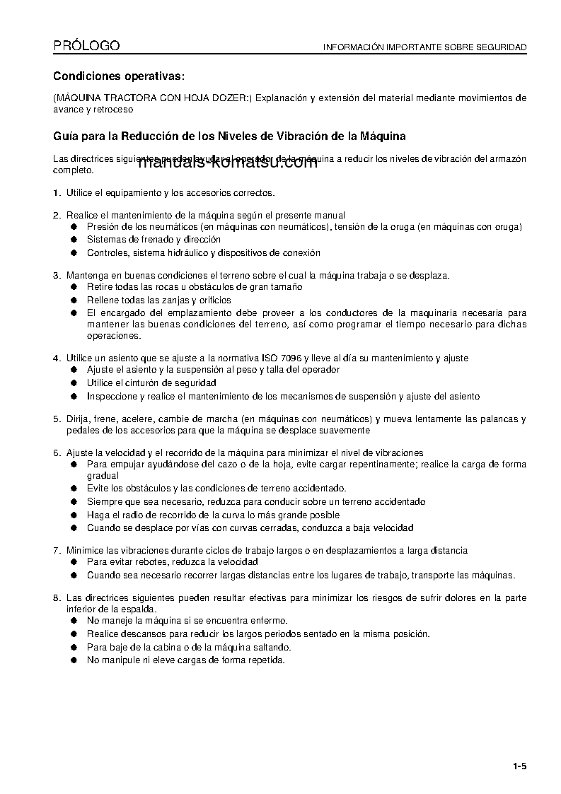 Protected: D85EX-15(JPN)-E0 S/N 11001-UP Operation manual (Spanish)