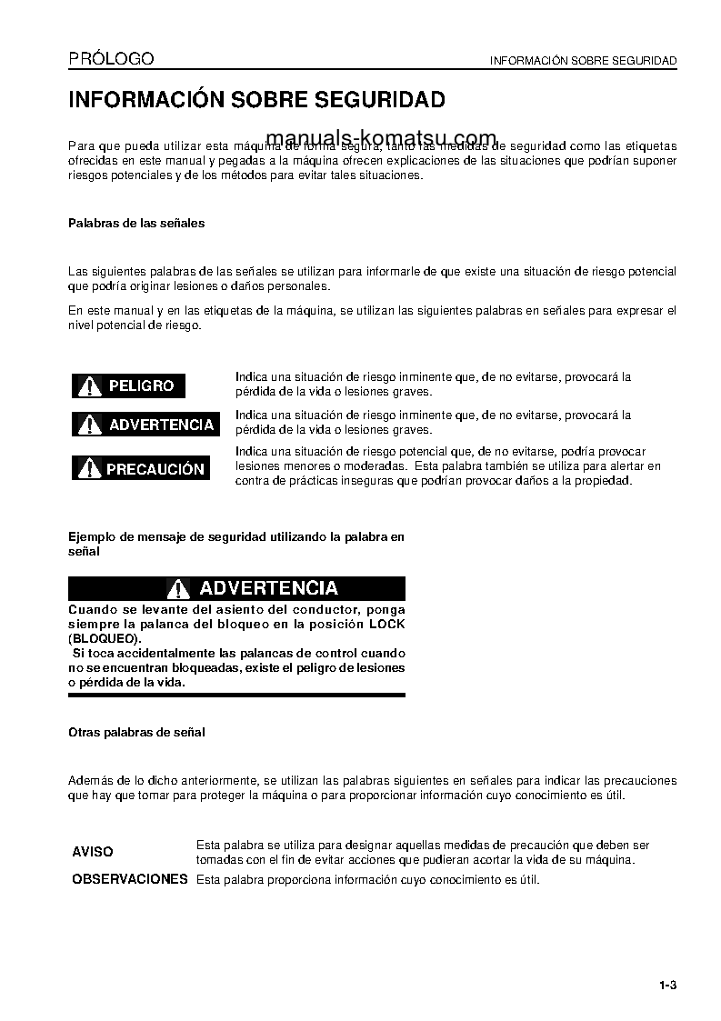 Protected: D375A-5(JPN)-E0 S/N 50001-50090 Operation manual (Spanish)