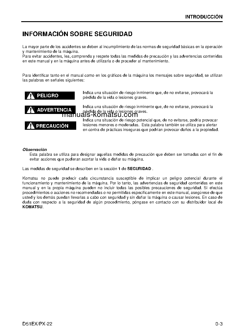 Protected: D51EX-22(BRA) S/N B10001-UP Operation manual (Spanish)