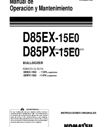 D85EX-15(JPN)-E0, FOR EU S/N 11474-UP Operation manual (Spanish)