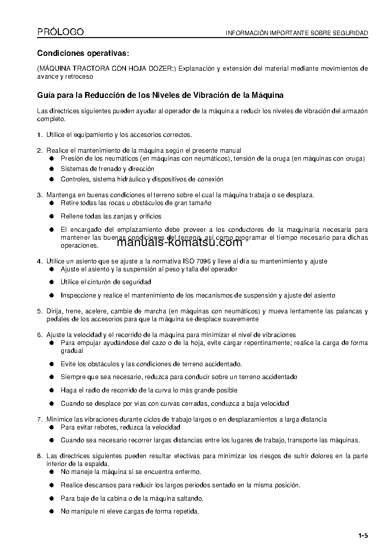 Protected: D65WX-16(JPN) S/N 80001-UP Operation manual (Spanish)