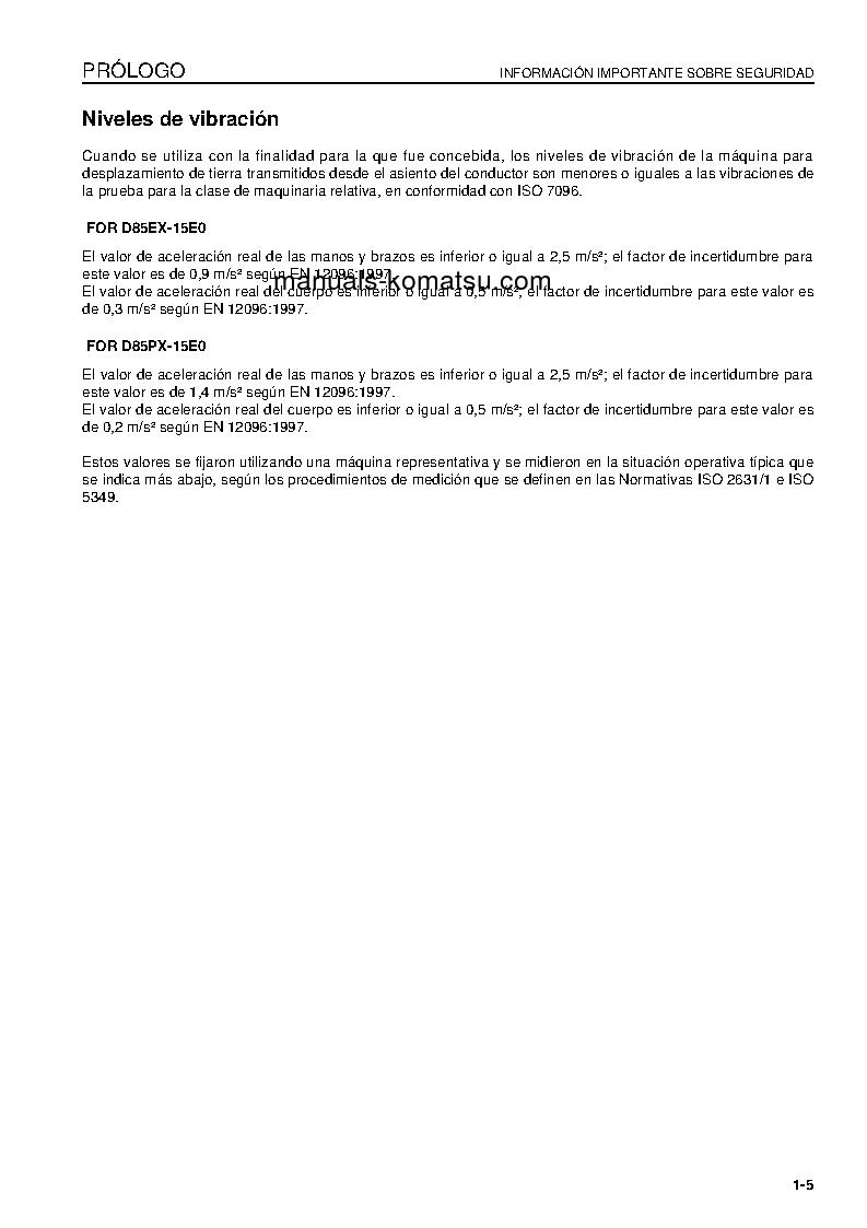 Protected: D85EX-15(JPN)-E0 S/N 11601-UP Operation manual (Spanish)