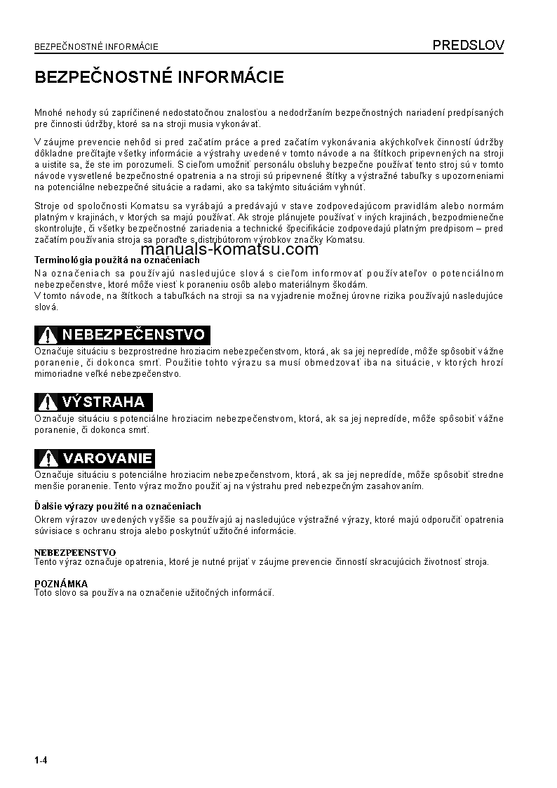 Protected: PC09-1(JPN) S/N 15001-UP Operation manual (Slovak)