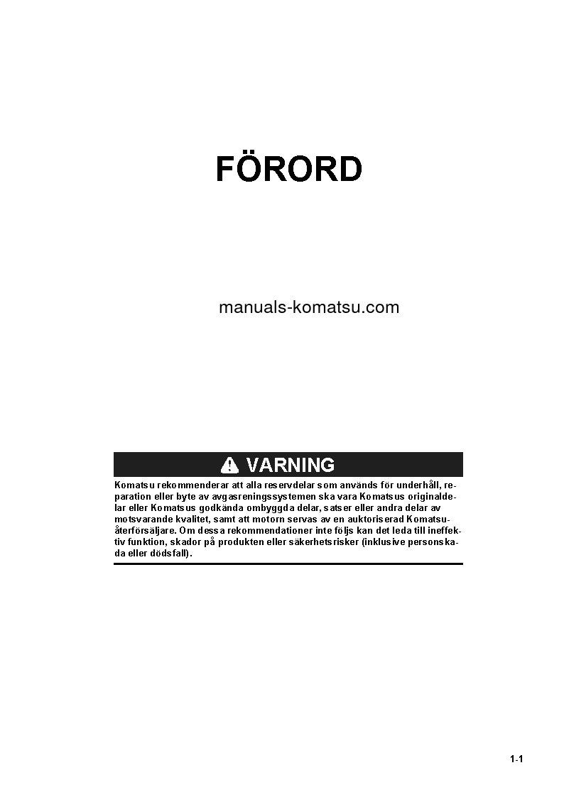 Protected: HM400-5(JPN) S/N 10001-UP Operation manual (Swedish)