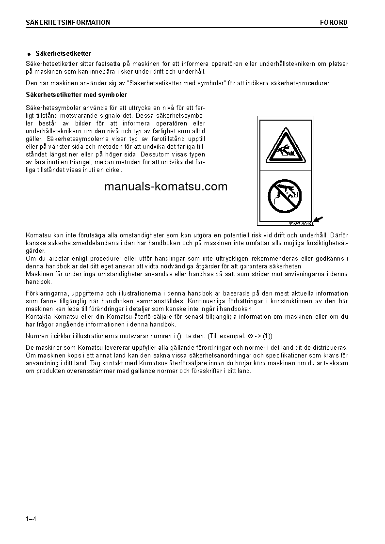Protected: PC228USLC-10(JPN) S/N 1871-UP Operation manual (Swedish)