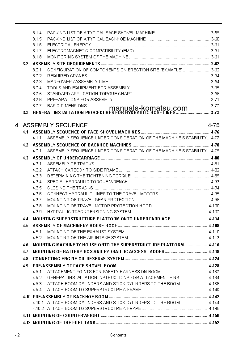 Protected: PC4000-6(DEU) S/N 08205-UP Field assembly manual (English)