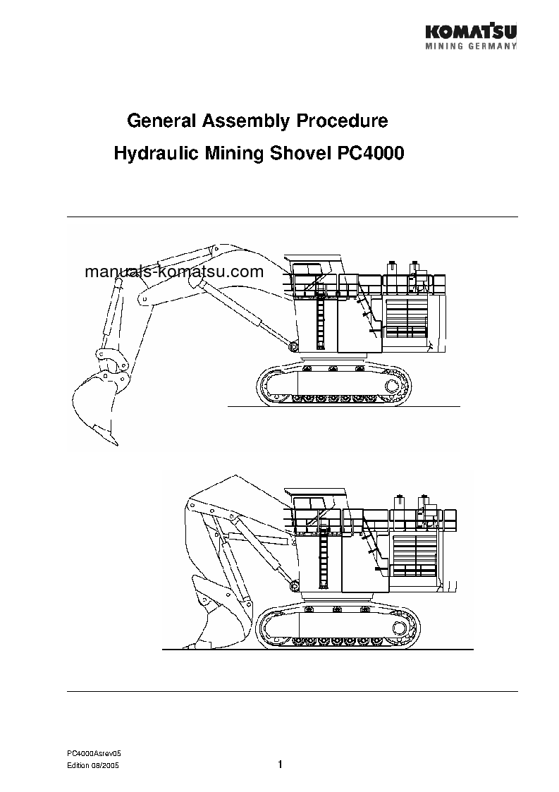 PC4000-6(DEU) S/N 8170-UP Field assembly manual (English)